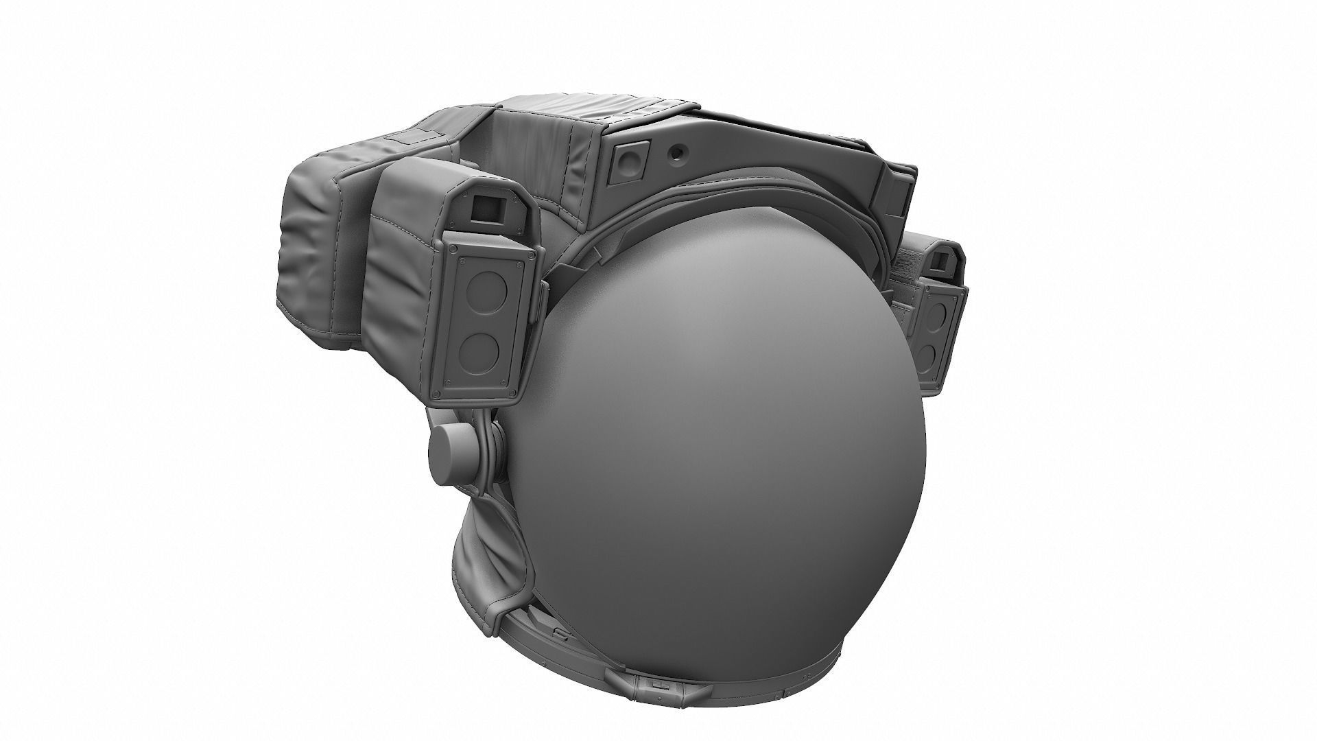 Astronaut Space Helmet - High Poly 3D model_1