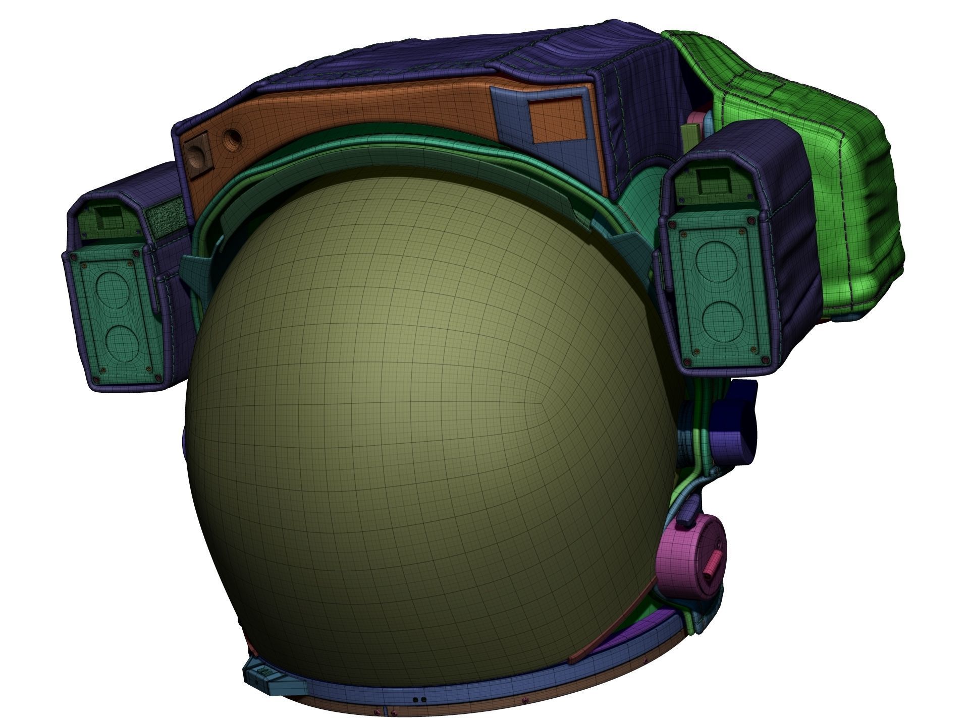 Astronaut Space Helmet - High Poly 3D model_21