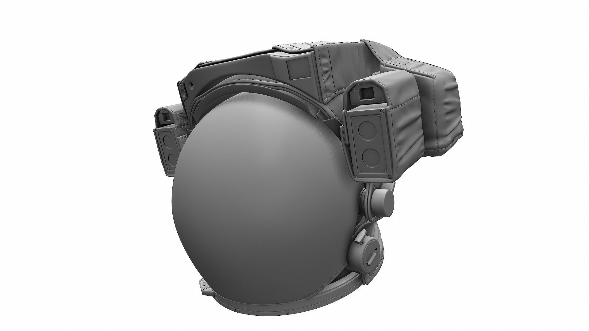 Astronaut Space Helmet - High Poly 3D model_9