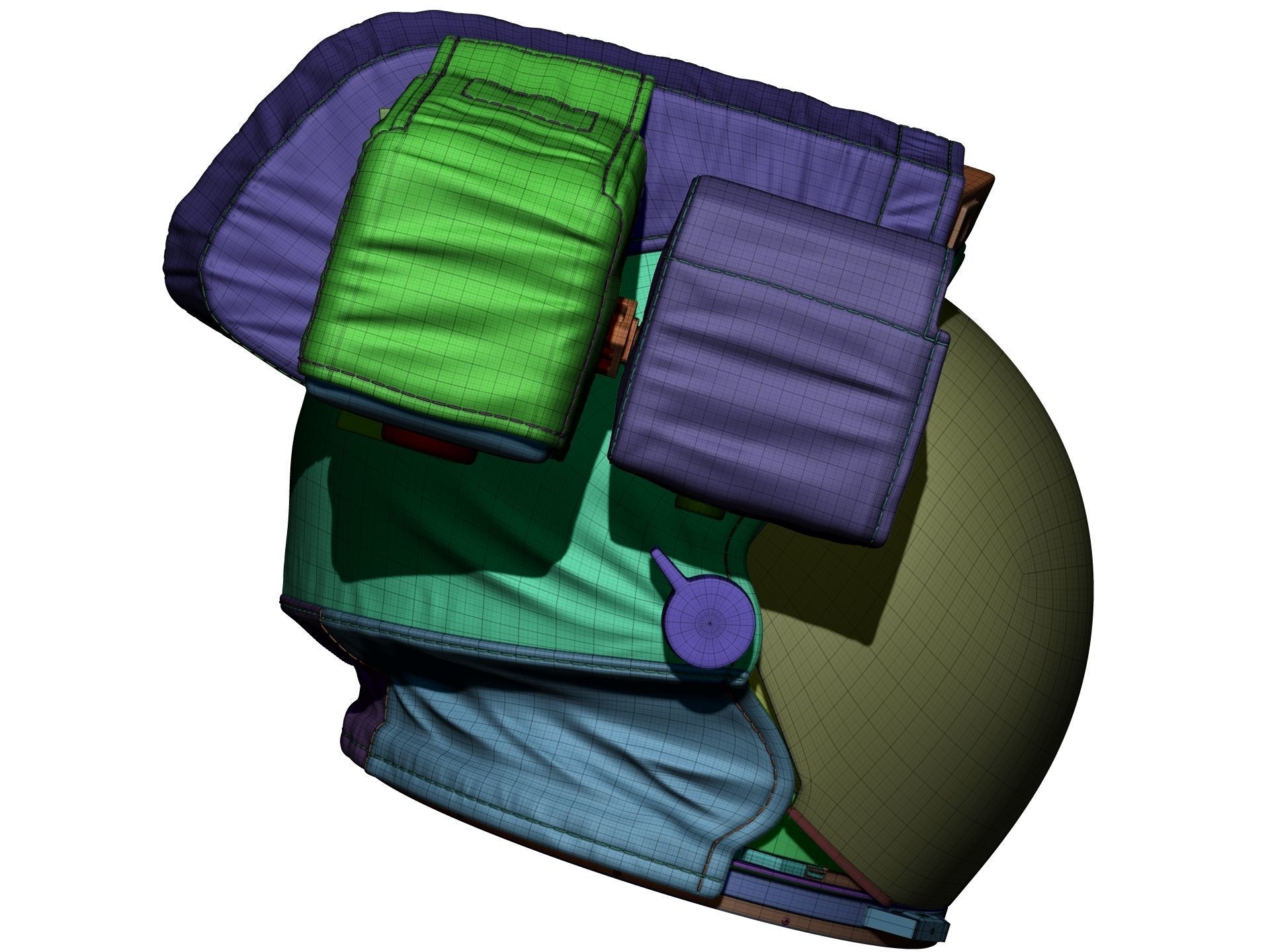 Astronaut Space Helmet - High Poly 3D model_16