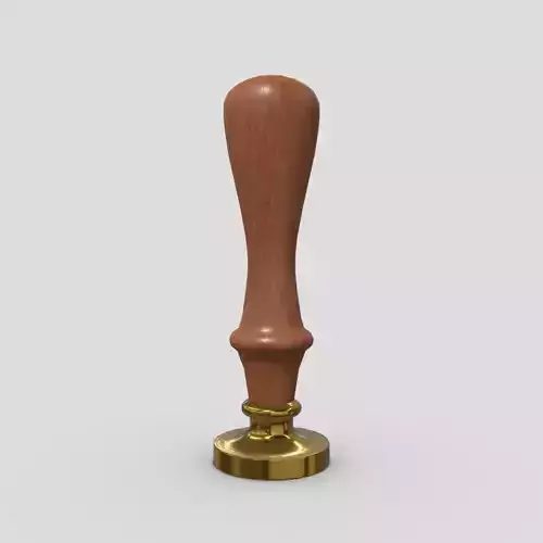 Wax Stamp Low-poly 3D model