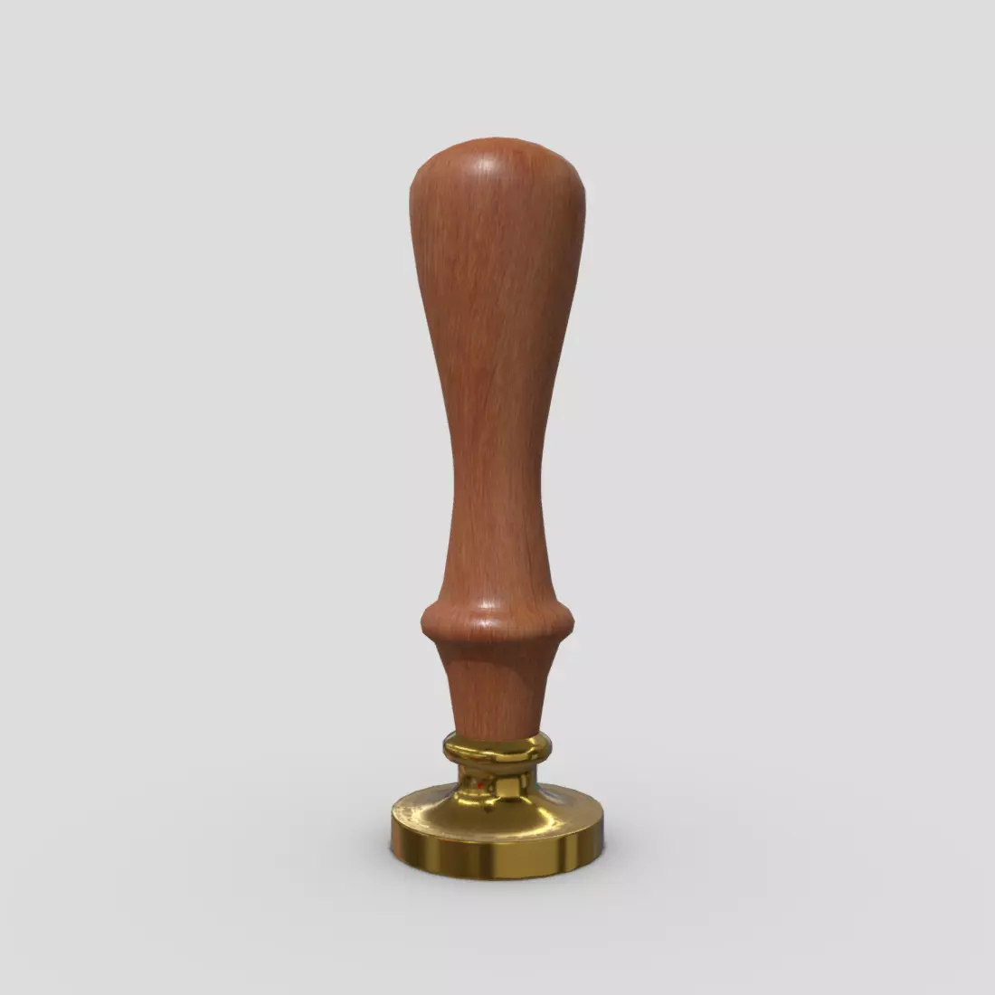 Wax Stamp Low-poly 3D model_0