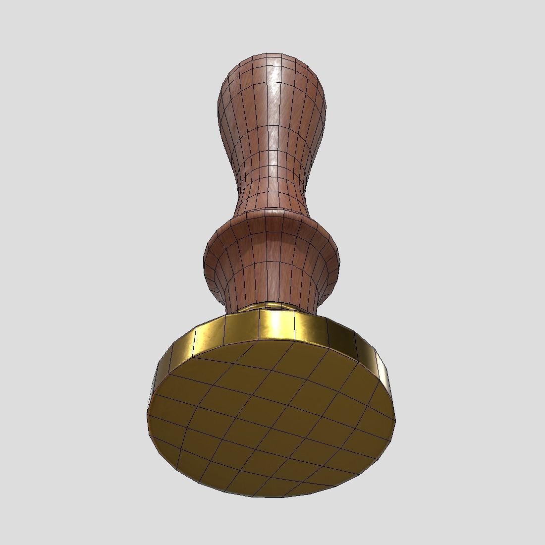 Wax Stamp Low-poly 3D model_10