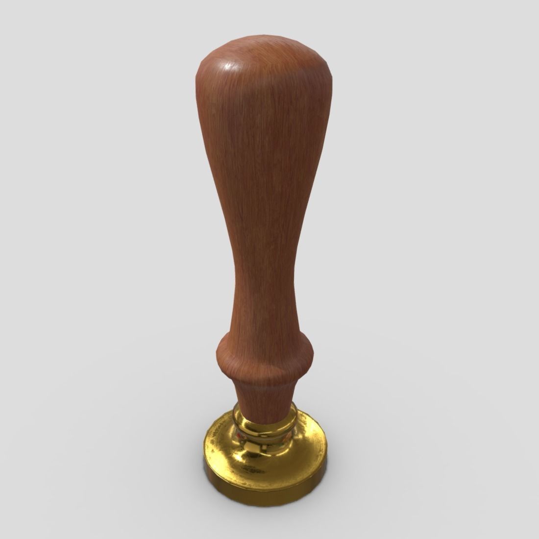 Wax Stamp Low-poly 3D model_5