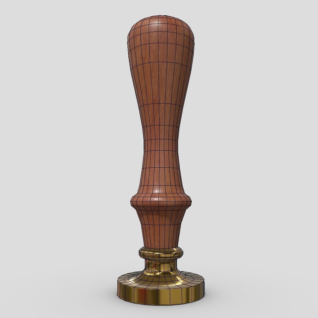 Wax Stamp Low-poly 3D model_4