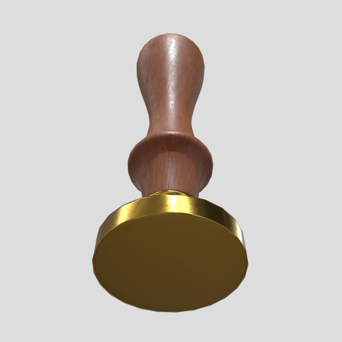 Wax Stamp Low-poly 3D model_9