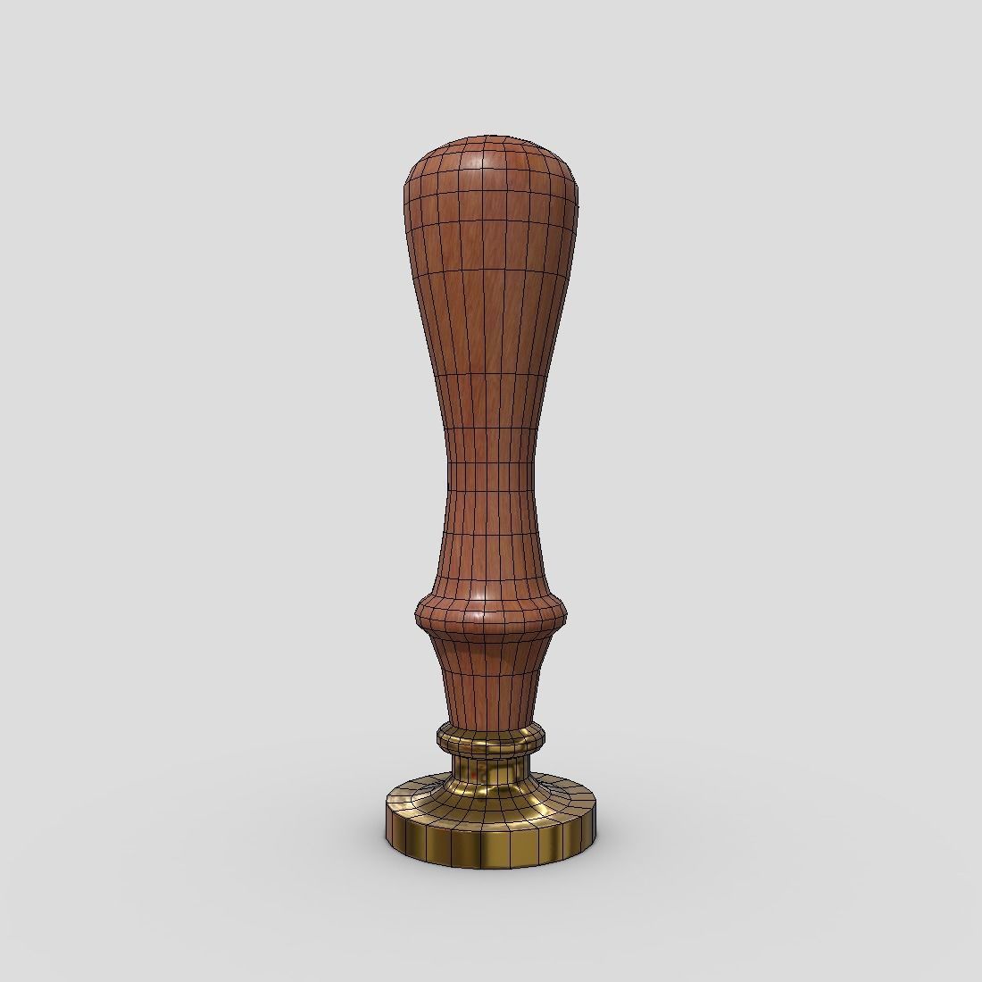 Wax Stamp Low-poly 3D model_2
