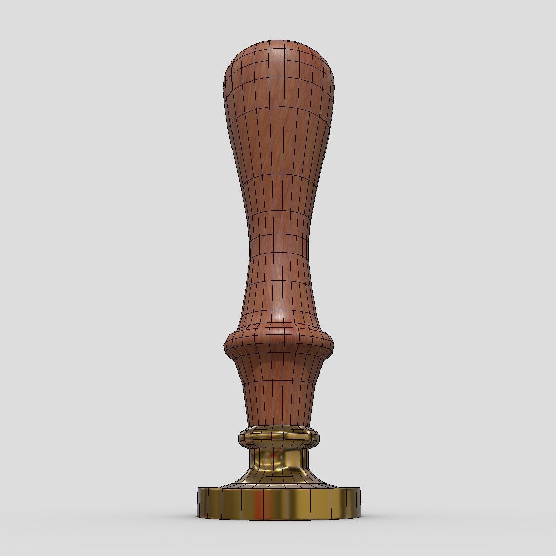 Wax Stamp Low-poly 3D model_12