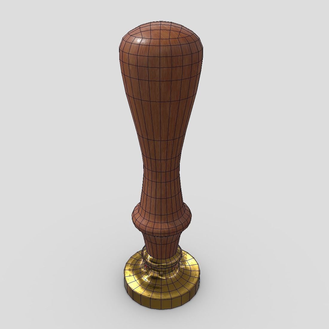 Wax Stamp Low-poly 3D model_6