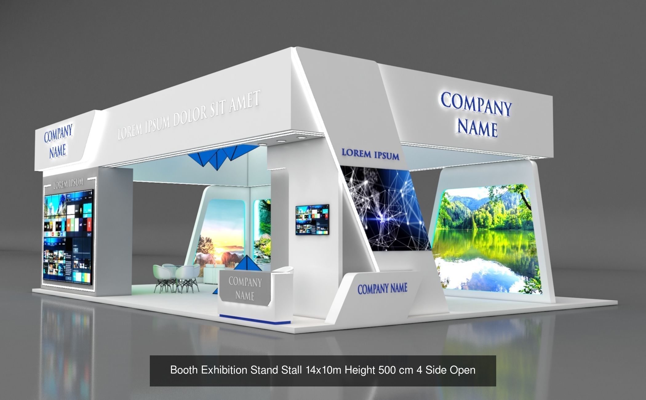 10 Exhibition Stand Stall Booth 3D model 3D Model Collection _2