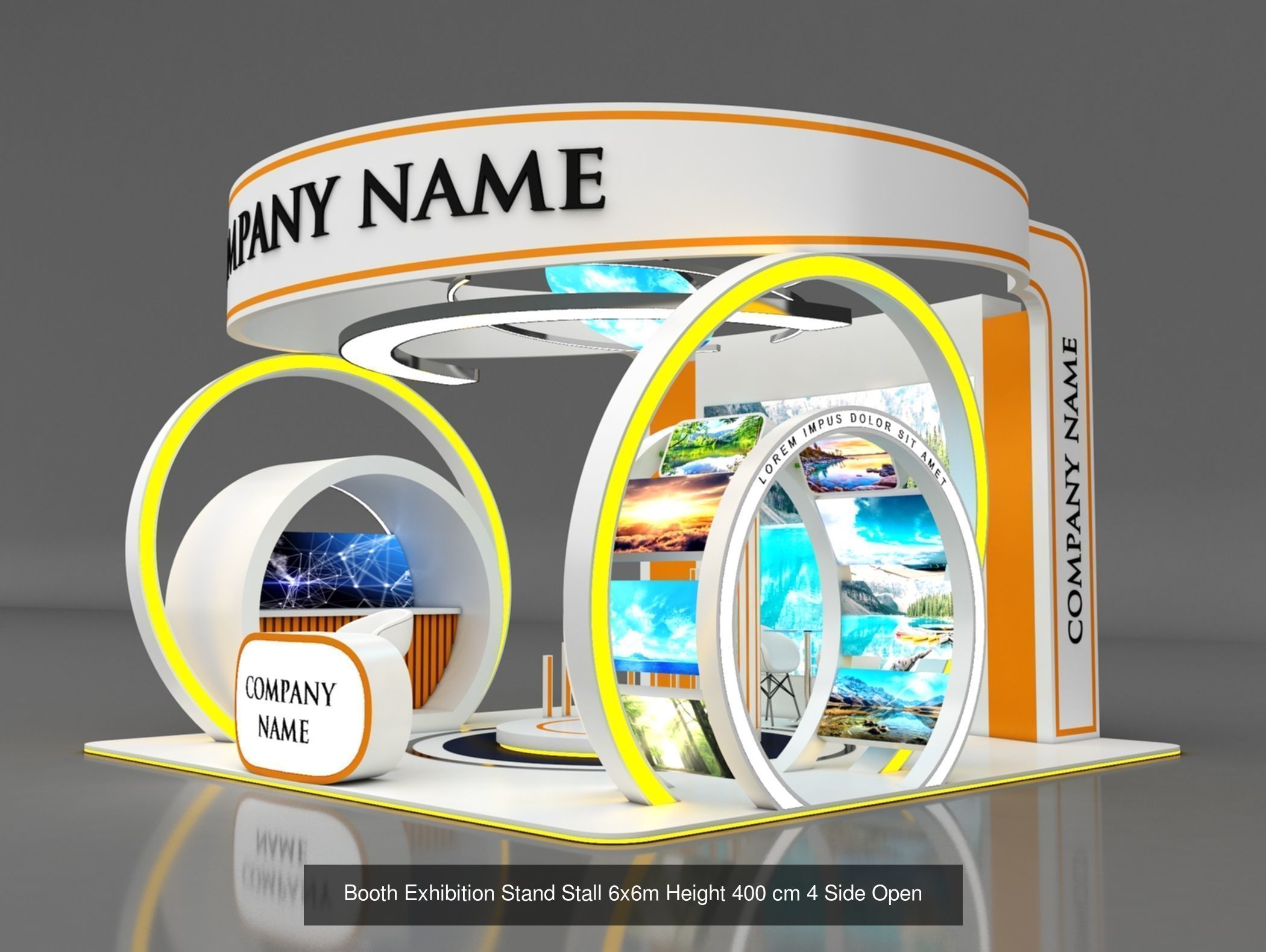 10 Exhibition Stand Stall Booth 3D model 3D Model Collection _6