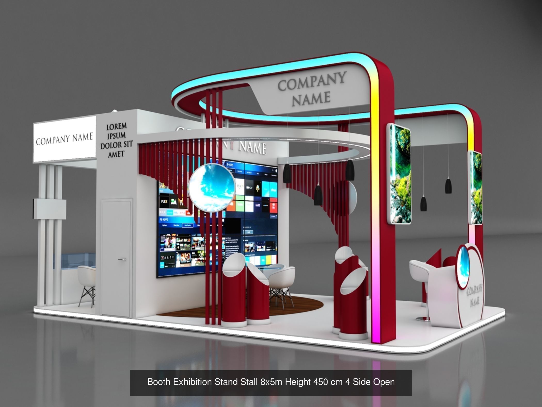 10 Exhibition Stand Stall Booth 3D model 3D Model Collection _9