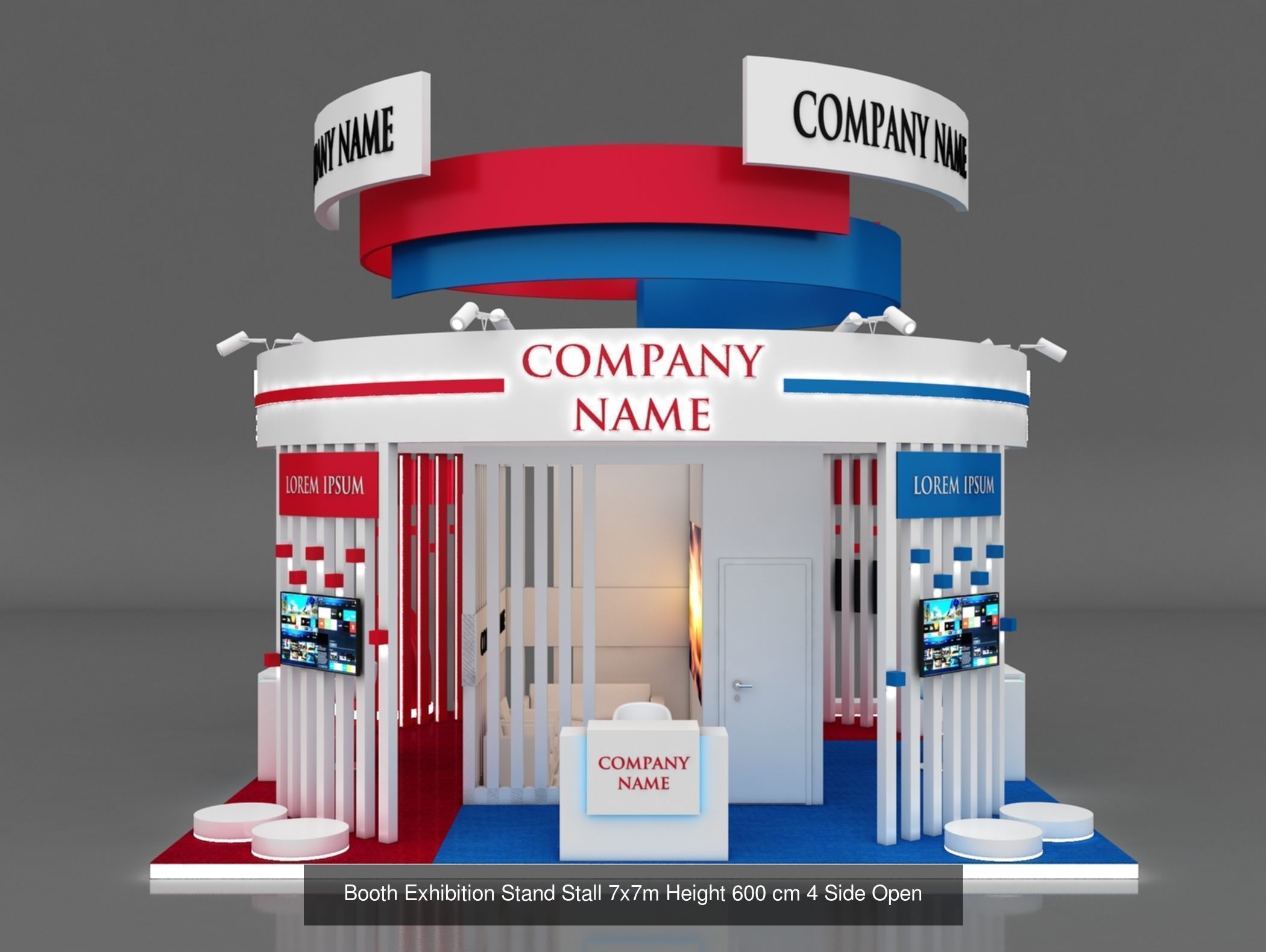 10 Exhibition Stand Stall Booth 3D model 3D Model Collection _5