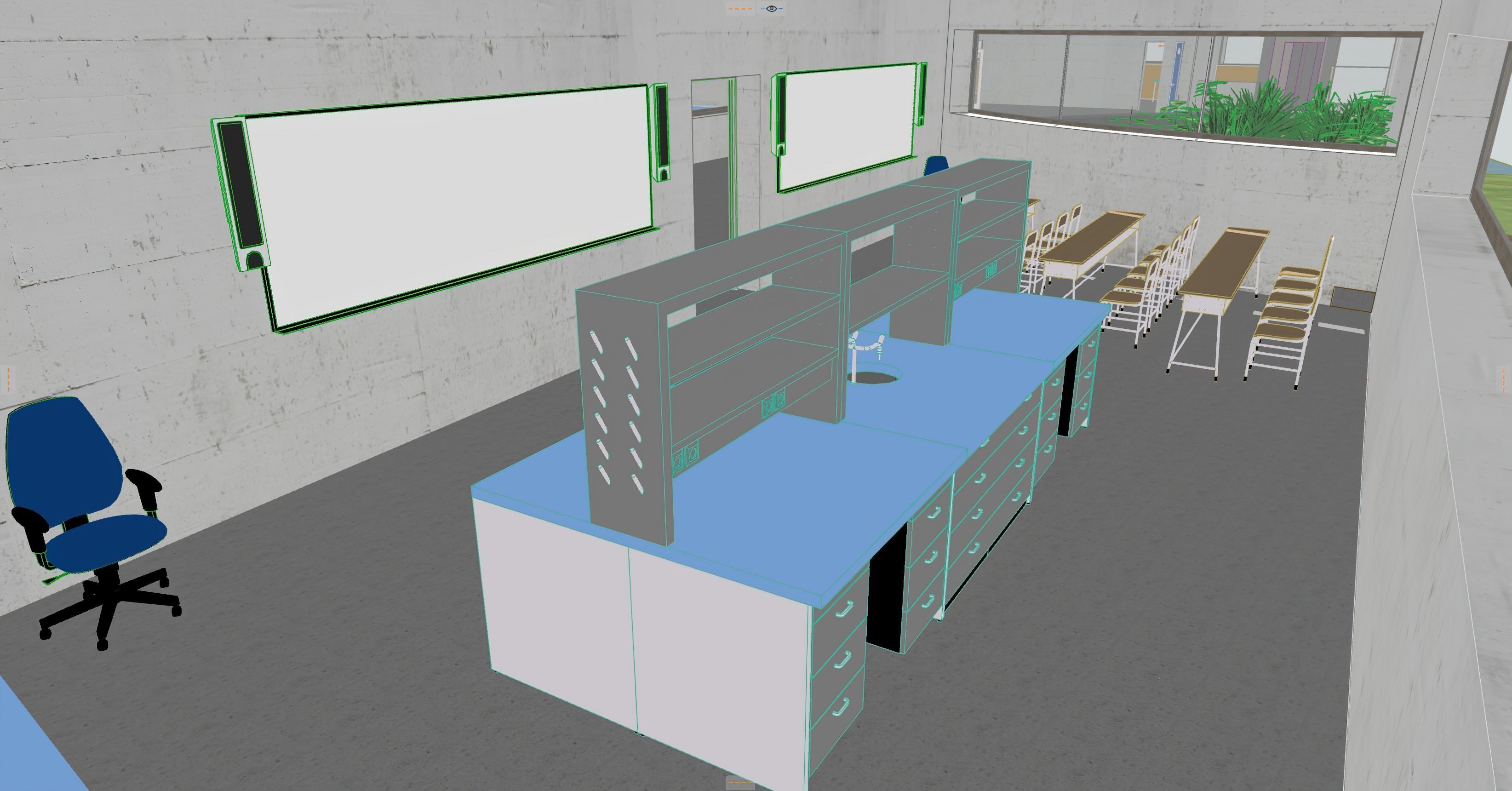 PUBLIC ELEMENTARY SCHOOL for Archicad with plans obj and fbx 3D model_16