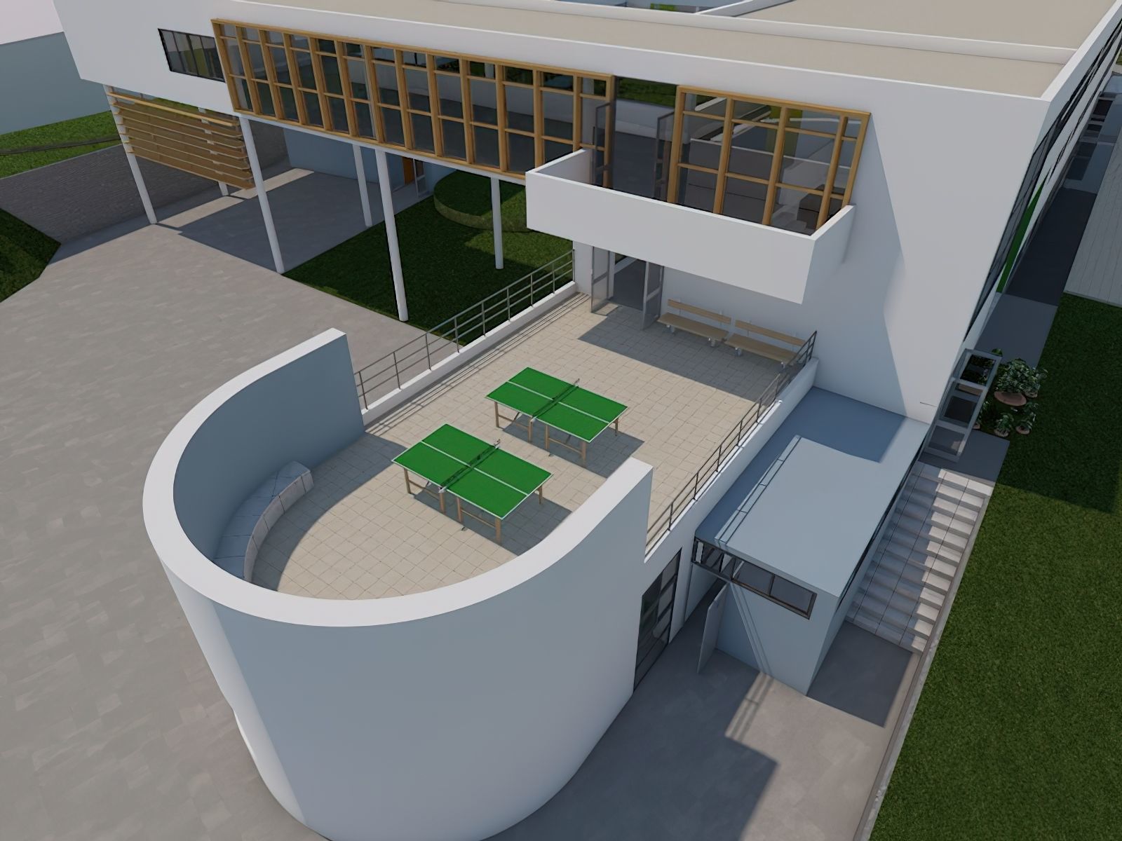 PUBLIC ELEMENTARY SCHOOL for Archicad with plans obj and fbx 3D model_10