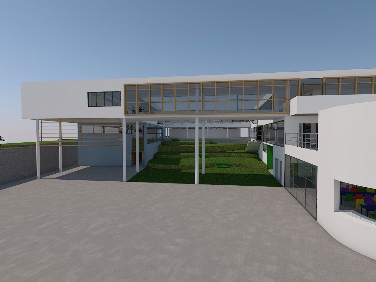 PUBLIC ELEMENTARY SCHOOL for Archicad with plans obj and fbx 3D model_3