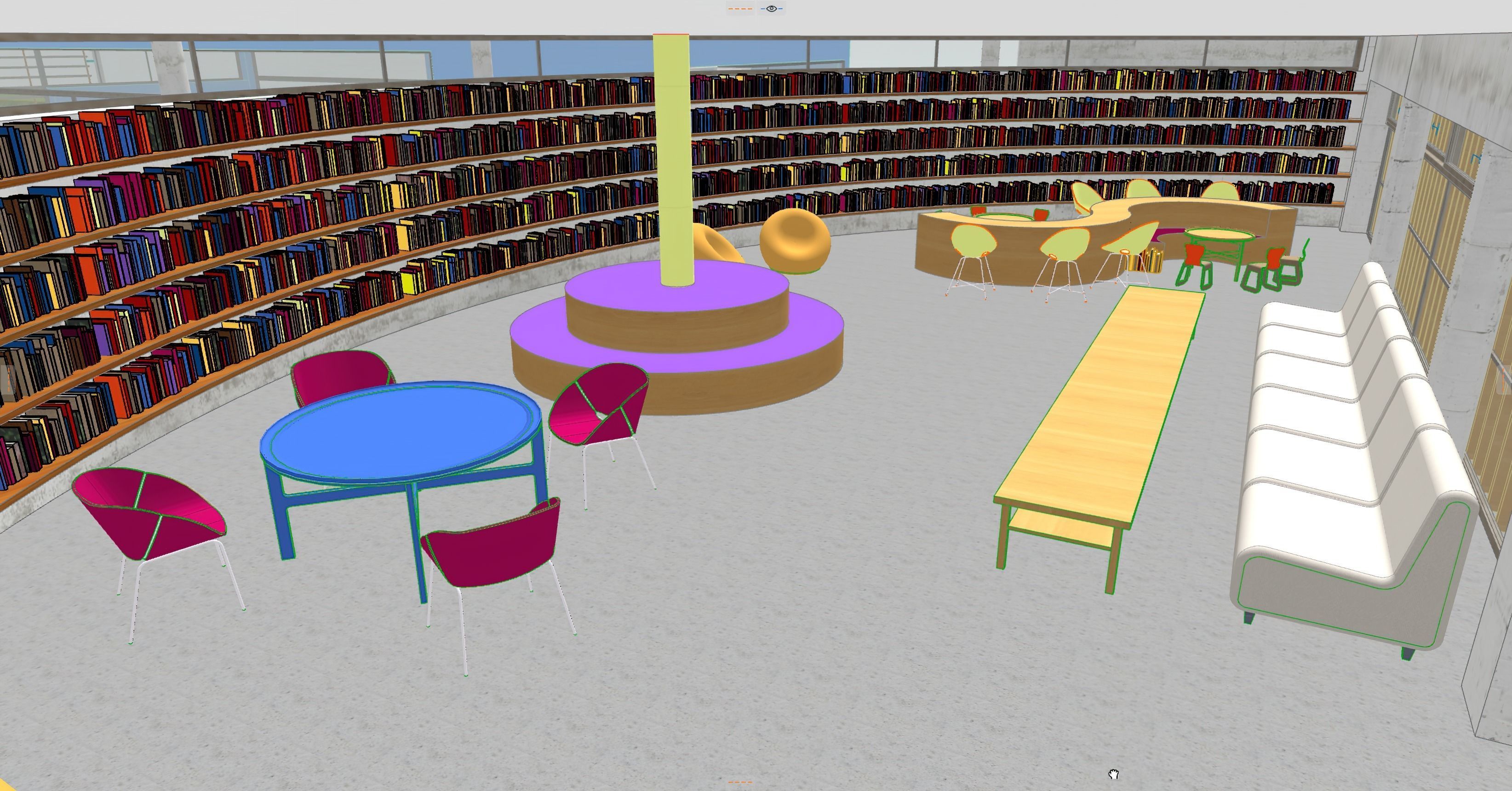 PUBLIC ELEMENTARY SCHOOL for Archicad with plans obj and fbx 3D model_14