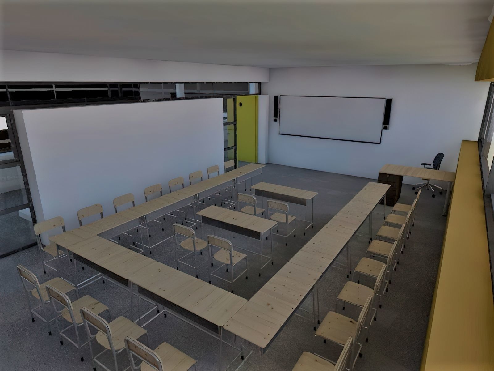 PUBLIC ELEMENTARY SCHOOL for Archicad with plans obj and fbx 3D model_12