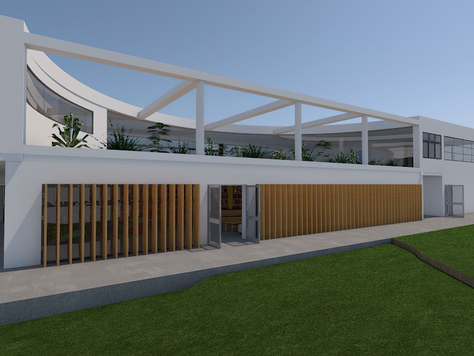 PUBLIC ELEMENTARY SCHOOL for Archicad with plans obj and fbx 3D model_7