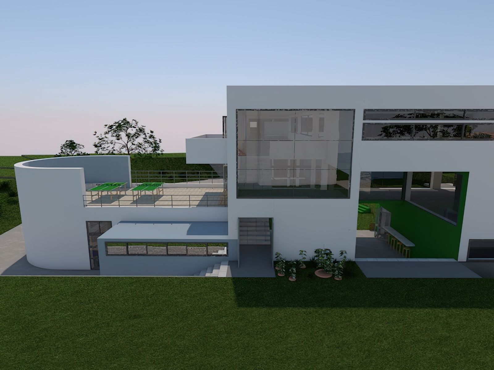 PUBLIC ELEMENTARY SCHOOL for Archicad with plans obj and fbx 3D model_4