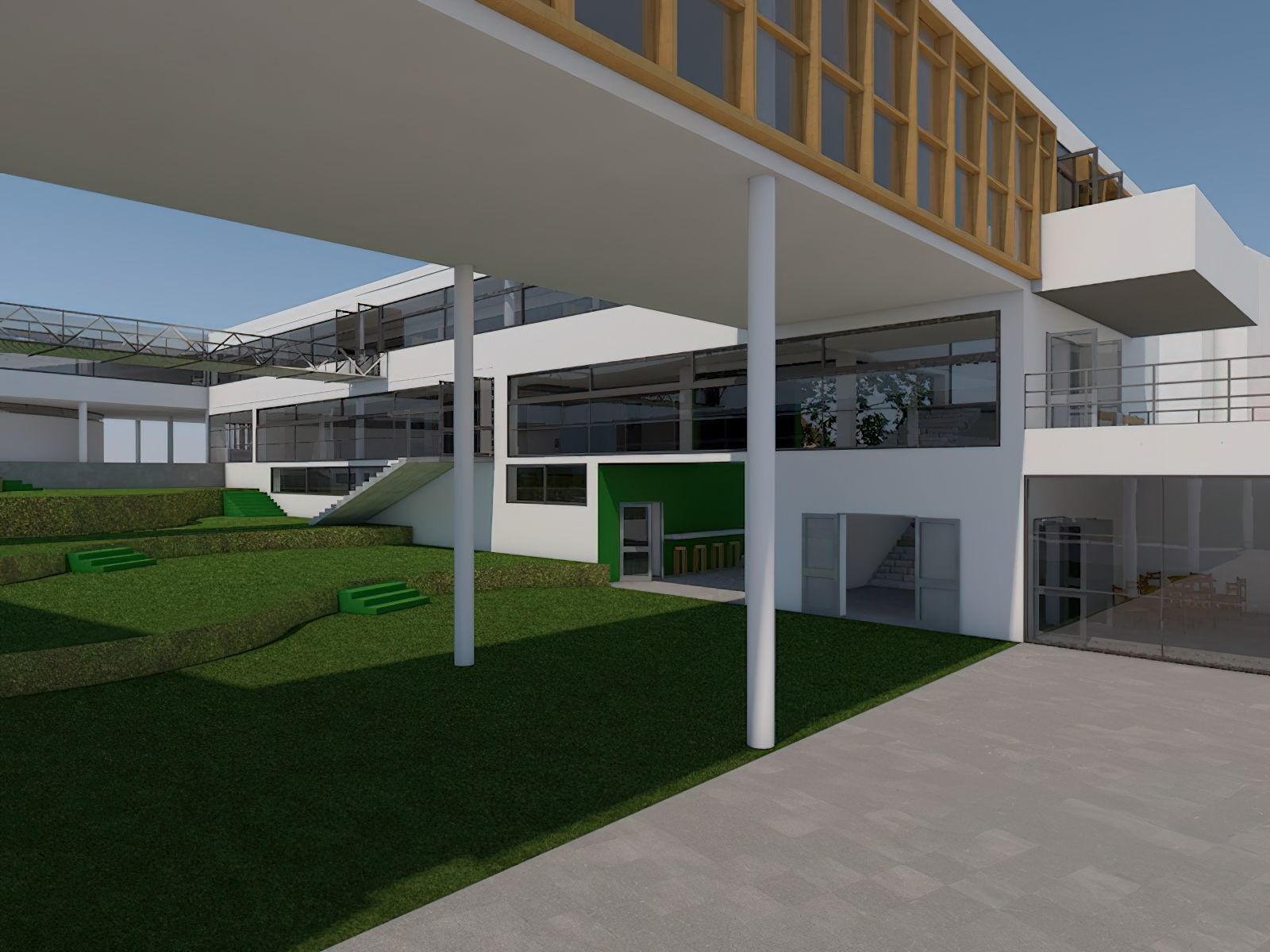 PUBLIC ELEMENTARY SCHOOL for Archicad with plans obj and fbx 3D model_8