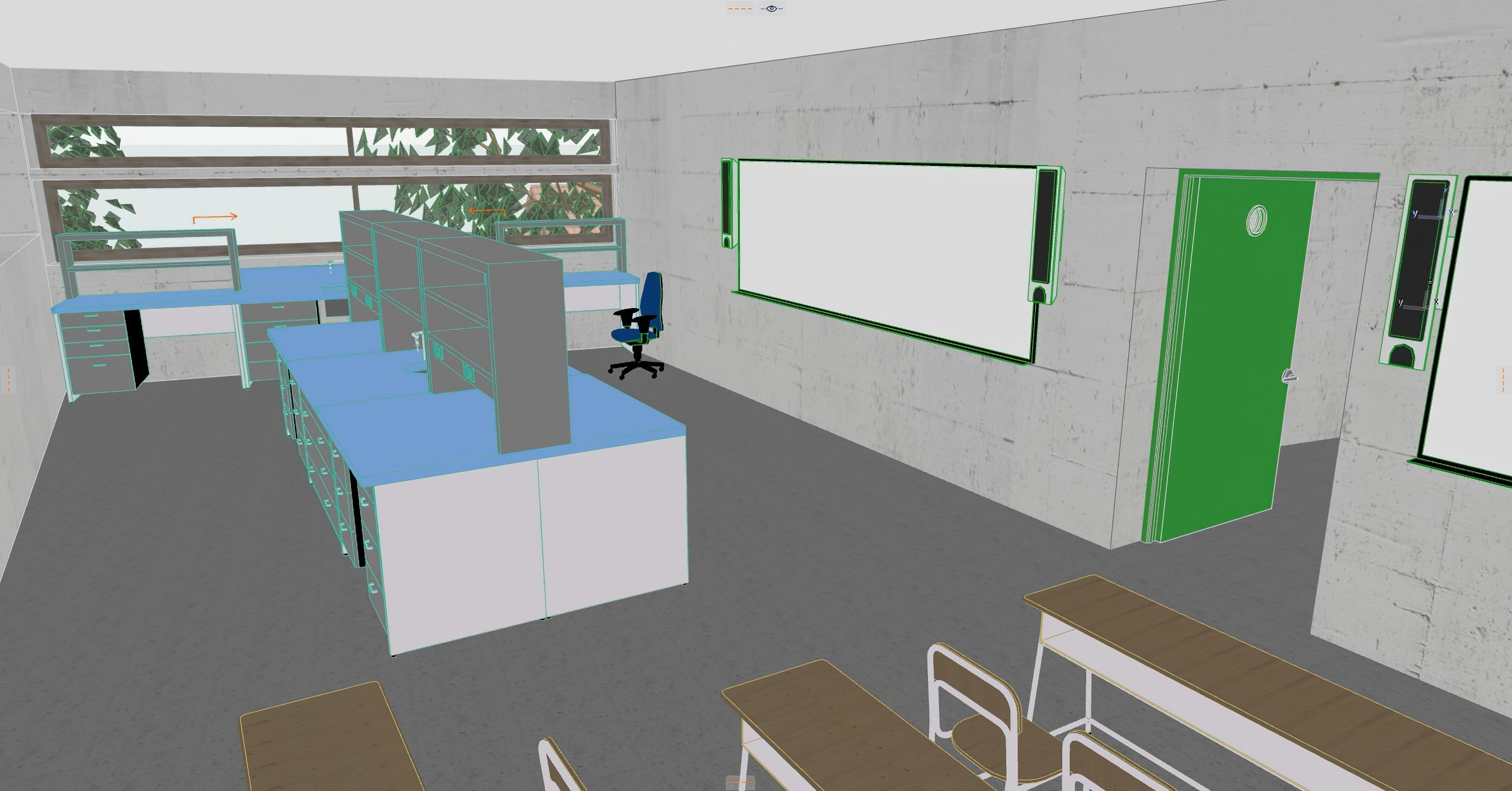 PUBLIC ELEMENTARY SCHOOL for Archicad with plans obj and fbx 3D model_15