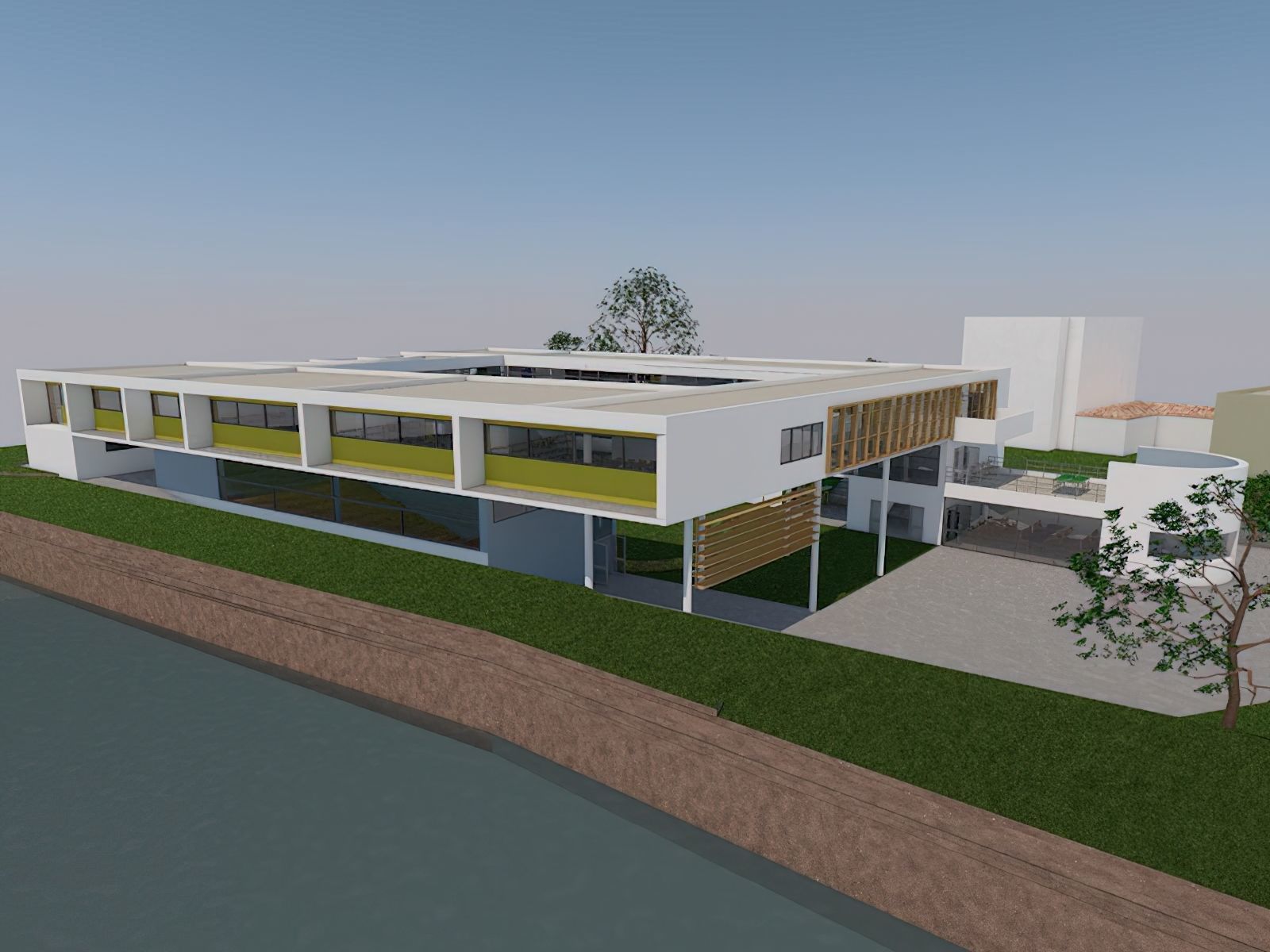 PUBLIC ELEMENTARY SCHOOL for Archicad with plans obj and fbx 3D model_2