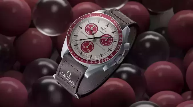 Swatch X Omega MoonSwatch Pluto Low-poly 3D model