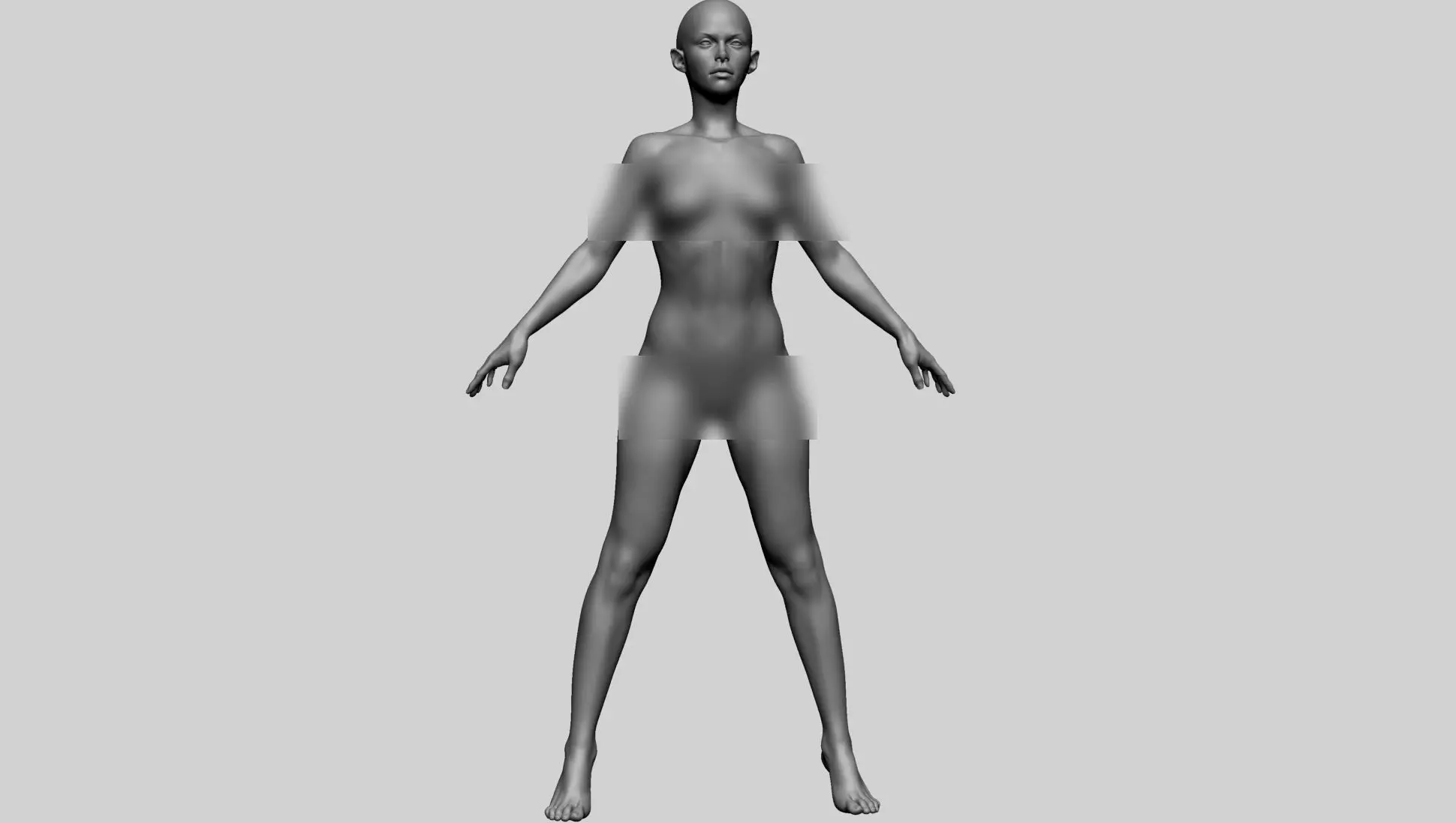 Base Female Anatomy A 3D model_0