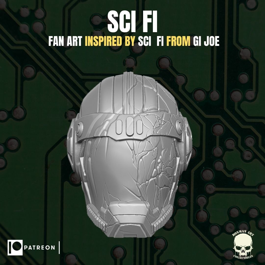 Sci Fi head for action figures 3D print model_14