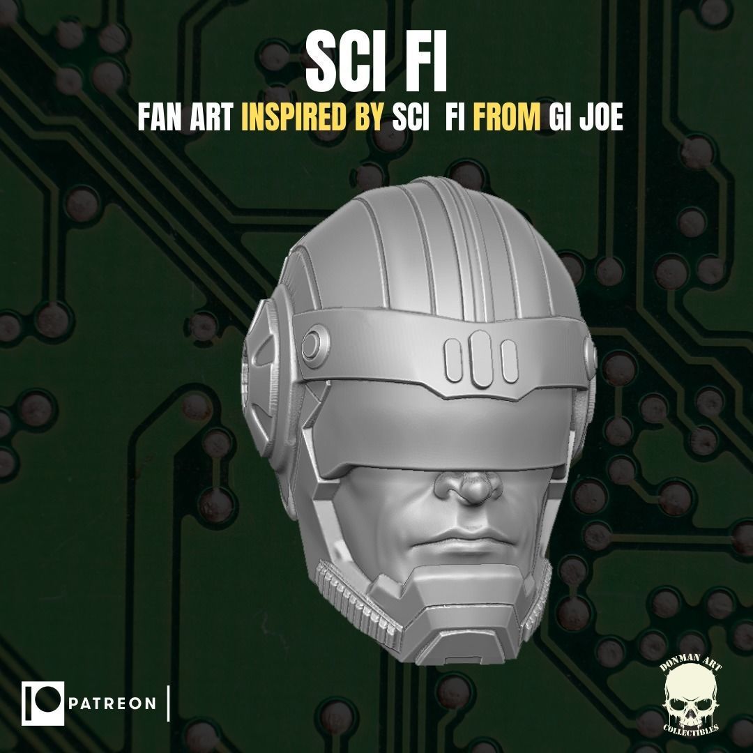 Sci Fi head for action figures 3D print model_22