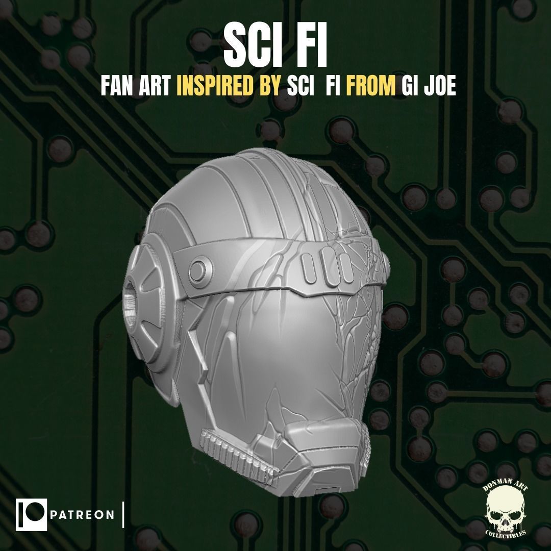 Sci Fi head for action figures 3D print model_19