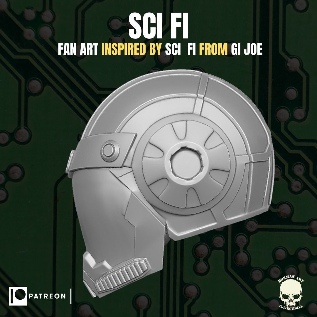 Sci Fi head for action figures 3D print model_12