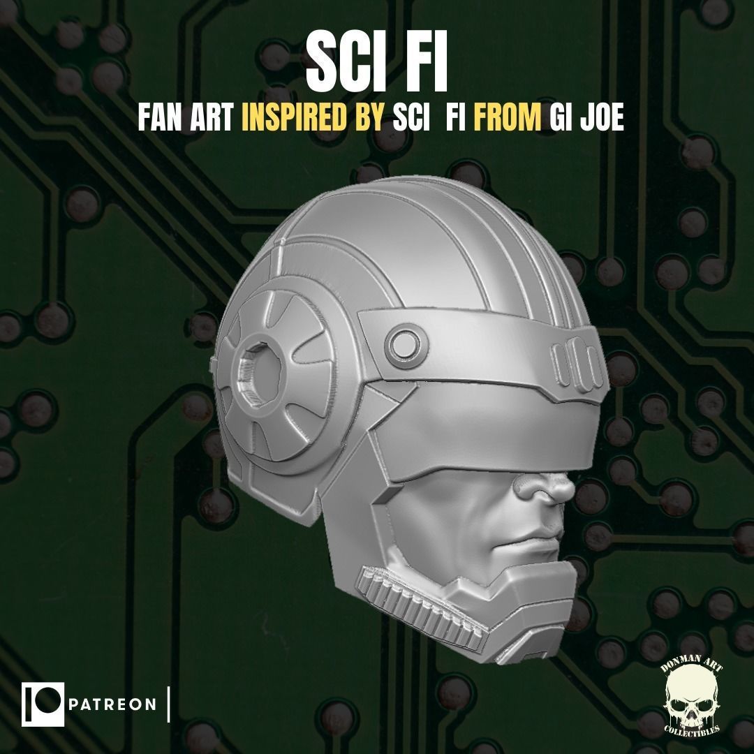 Sci Fi head for action figures 3D print model_26