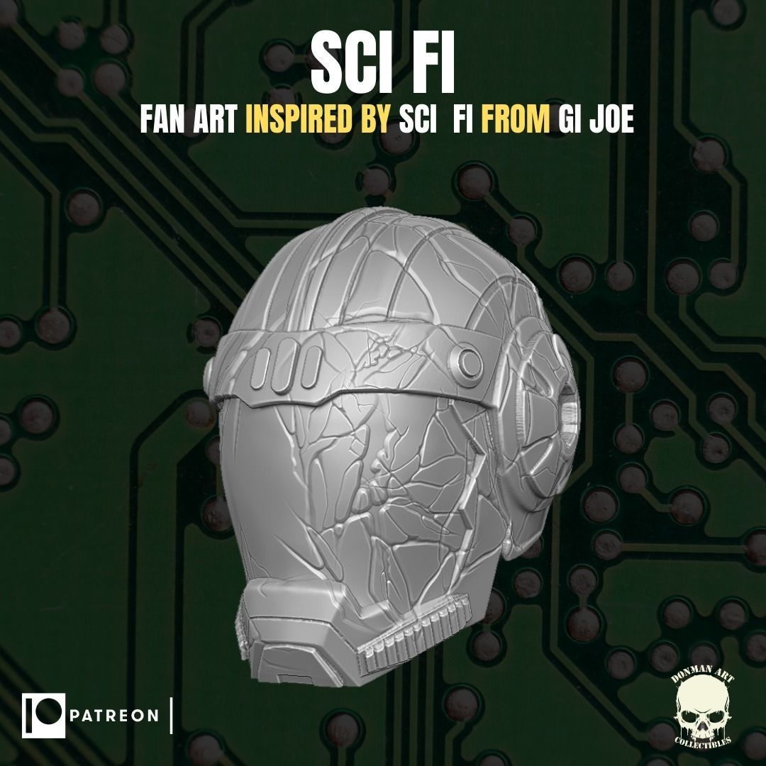 Sci Fi head for action figures 3D print model_15