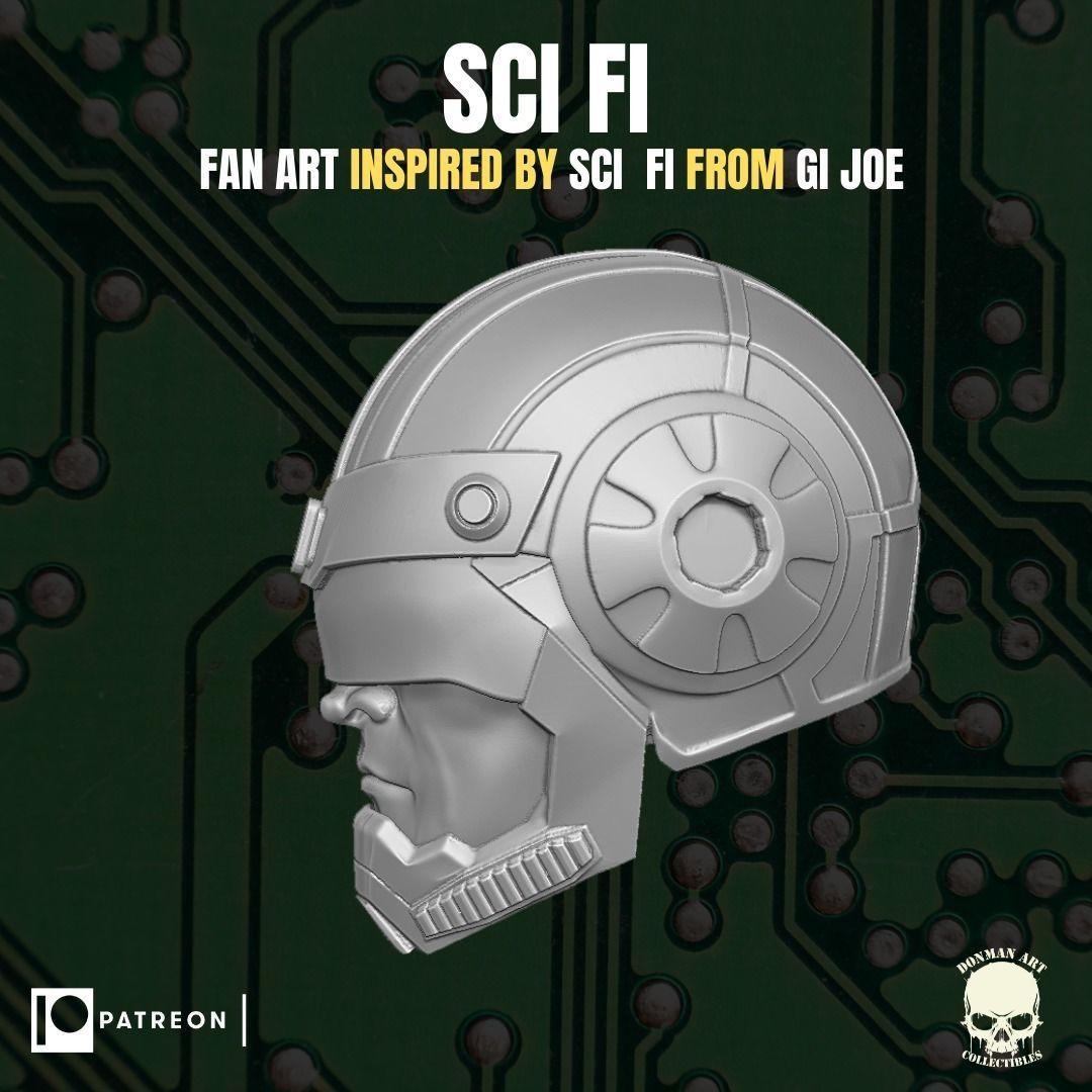 Sci Fi head for action figures 3D print model_27