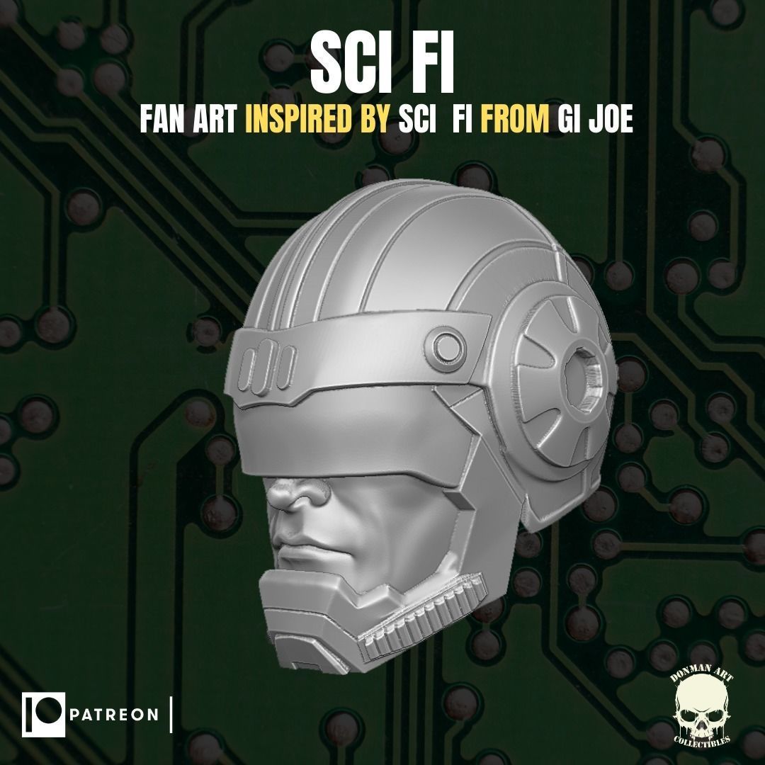 Sci Fi head for action figures 3D print model_23