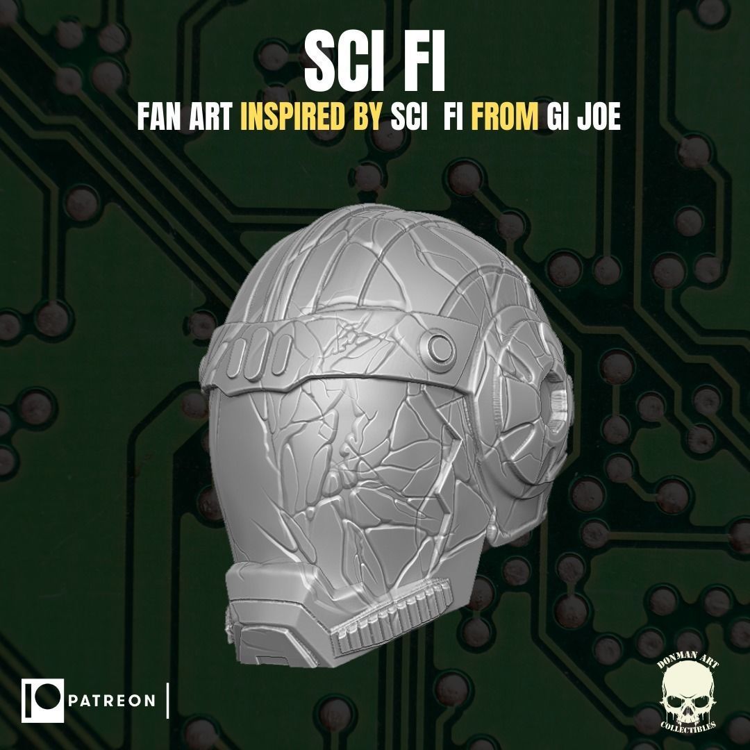 Sci Fi head for action figures 3D print model_16