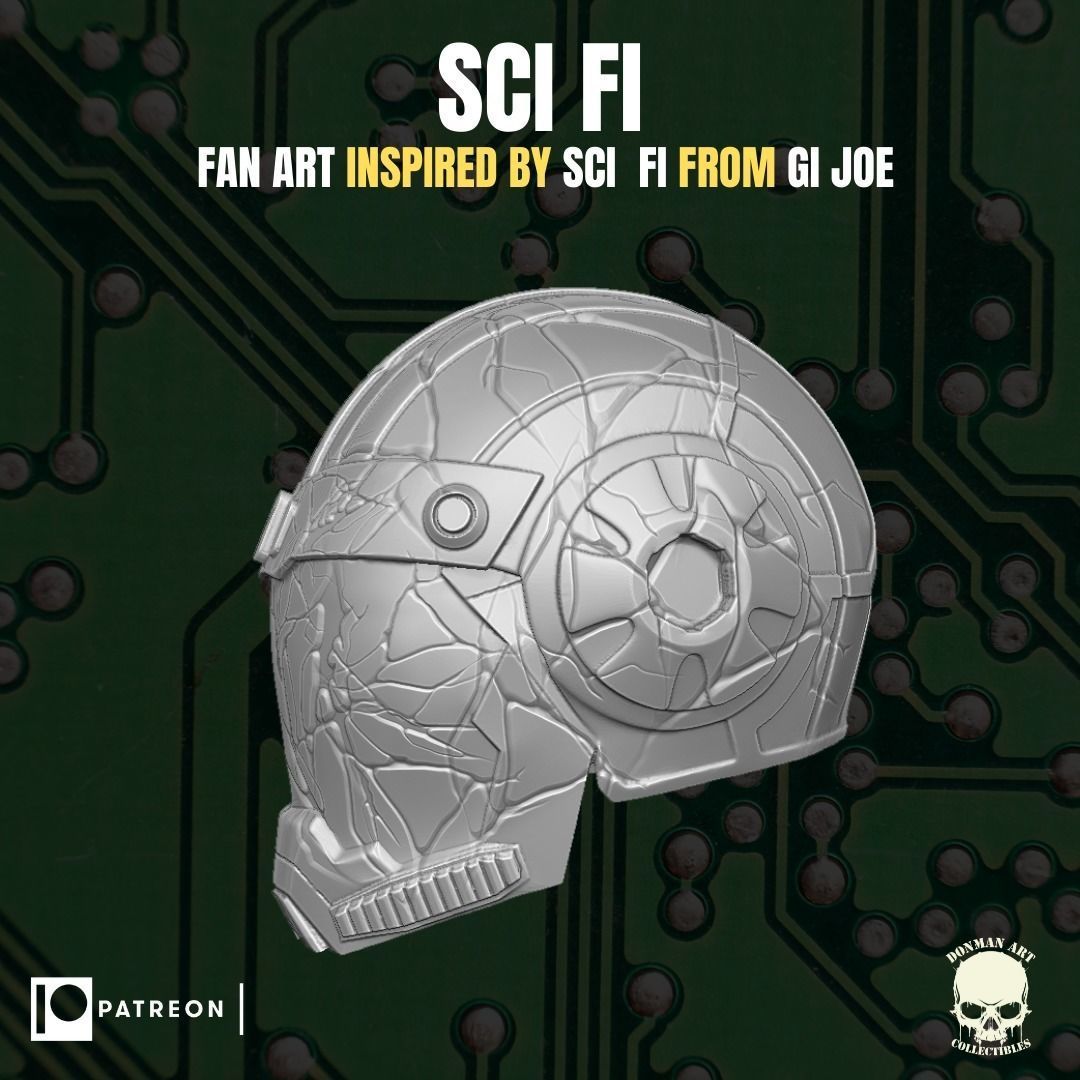 Sci Fi head for action figures 3D print model_17