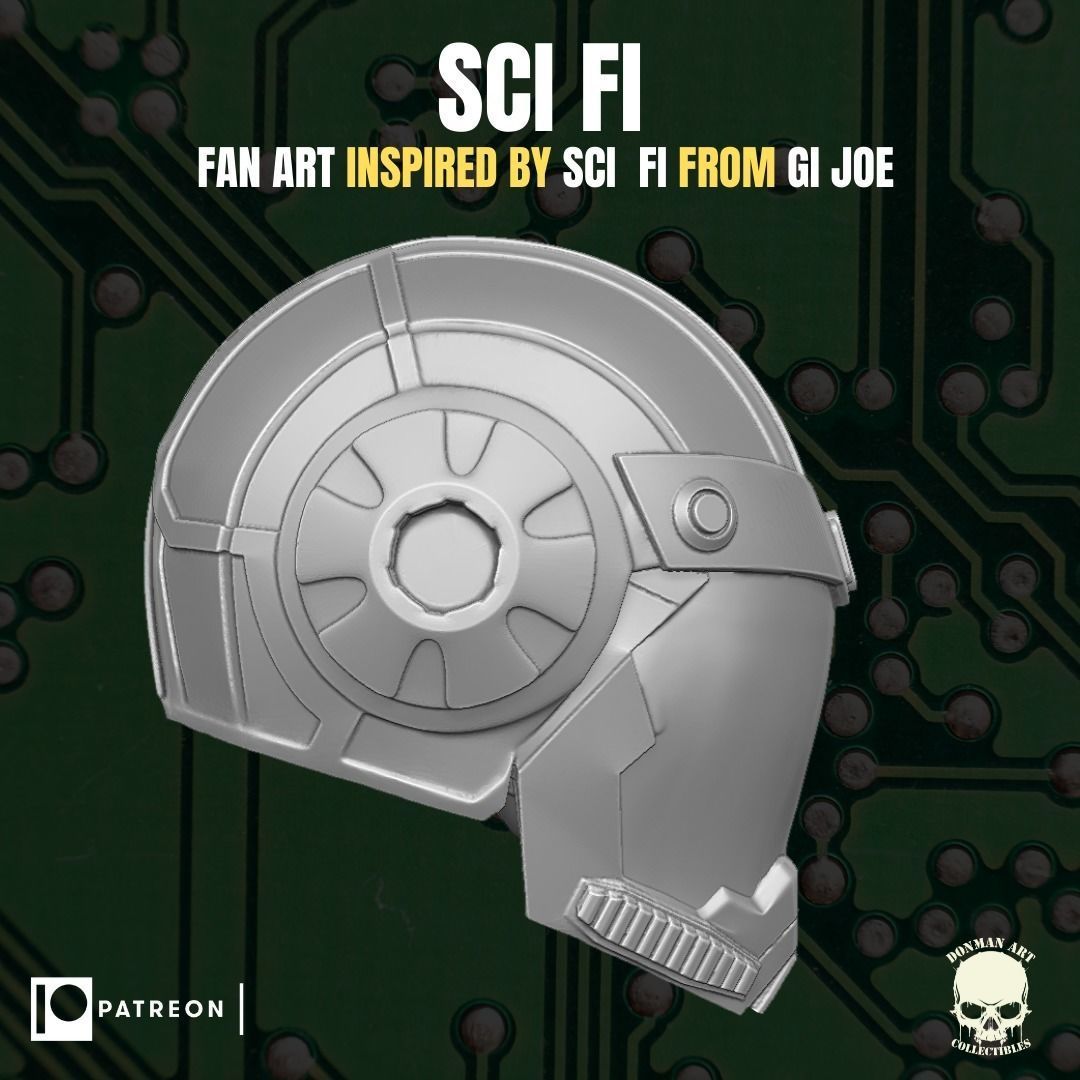 Sci Fi head for action figures 3D print model_13