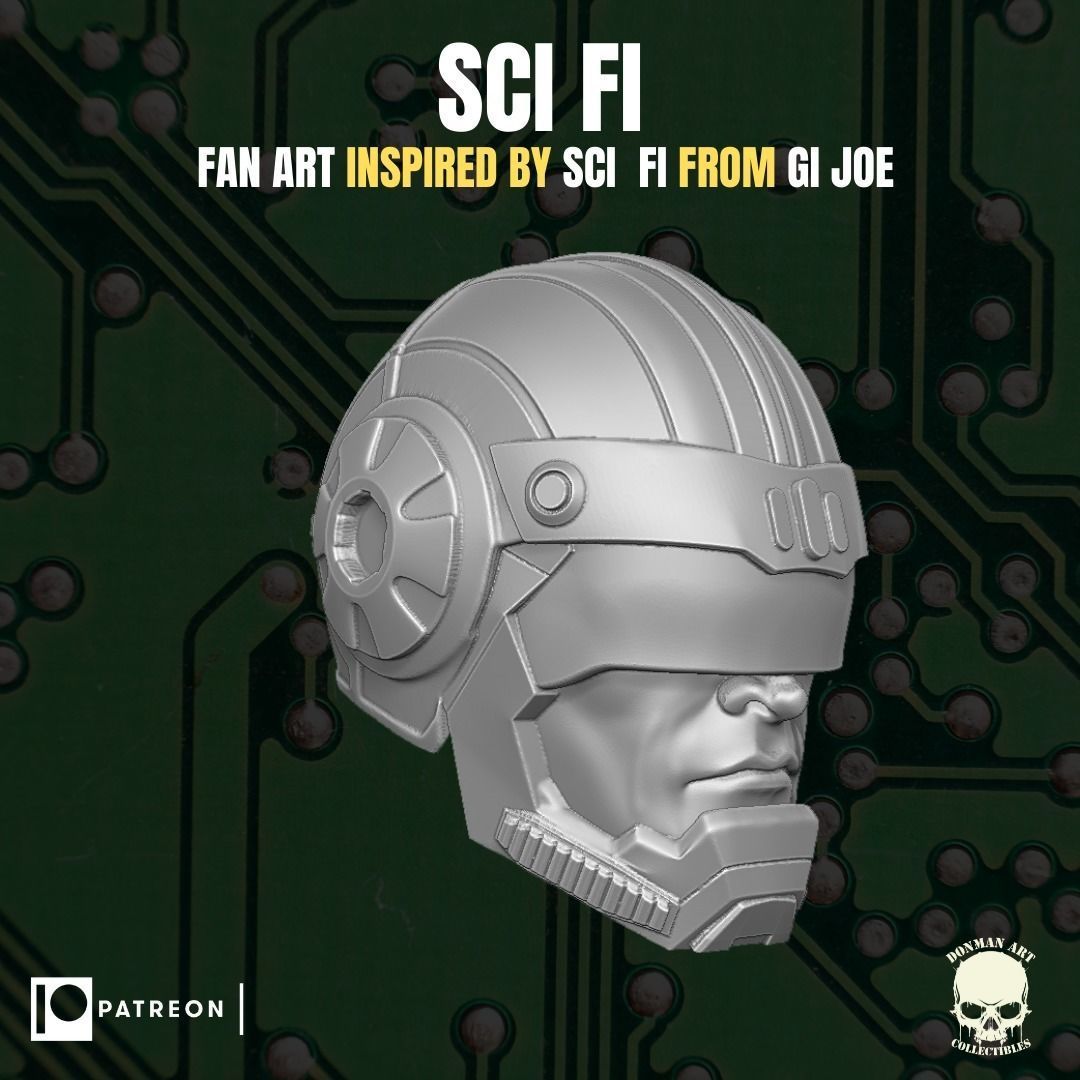 Sci Fi head for action figures 3D print model_24