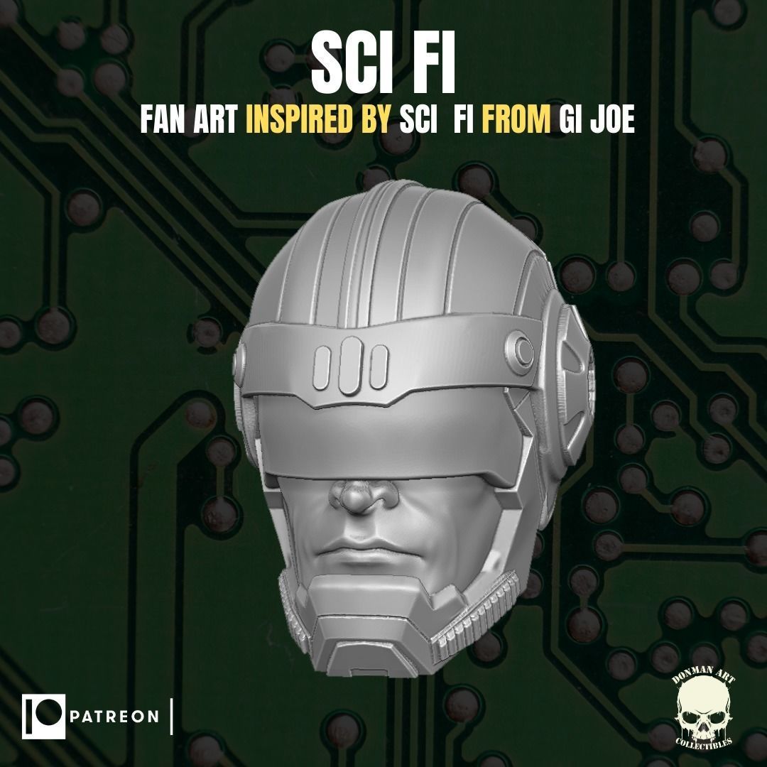 Sci Fi head for action figures 3D print model_21