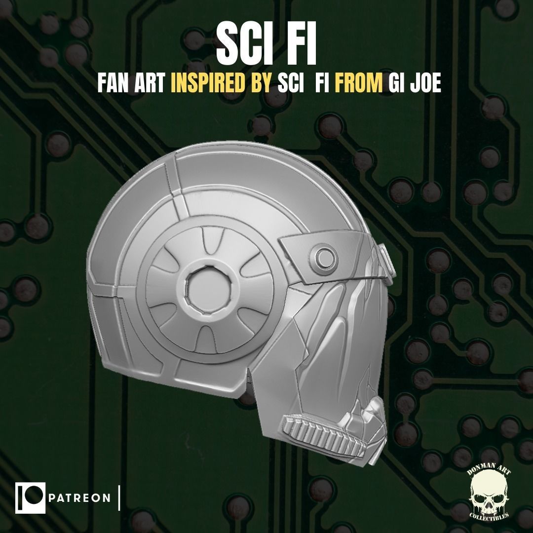 Sci Fi head for action figures 3D print model_20