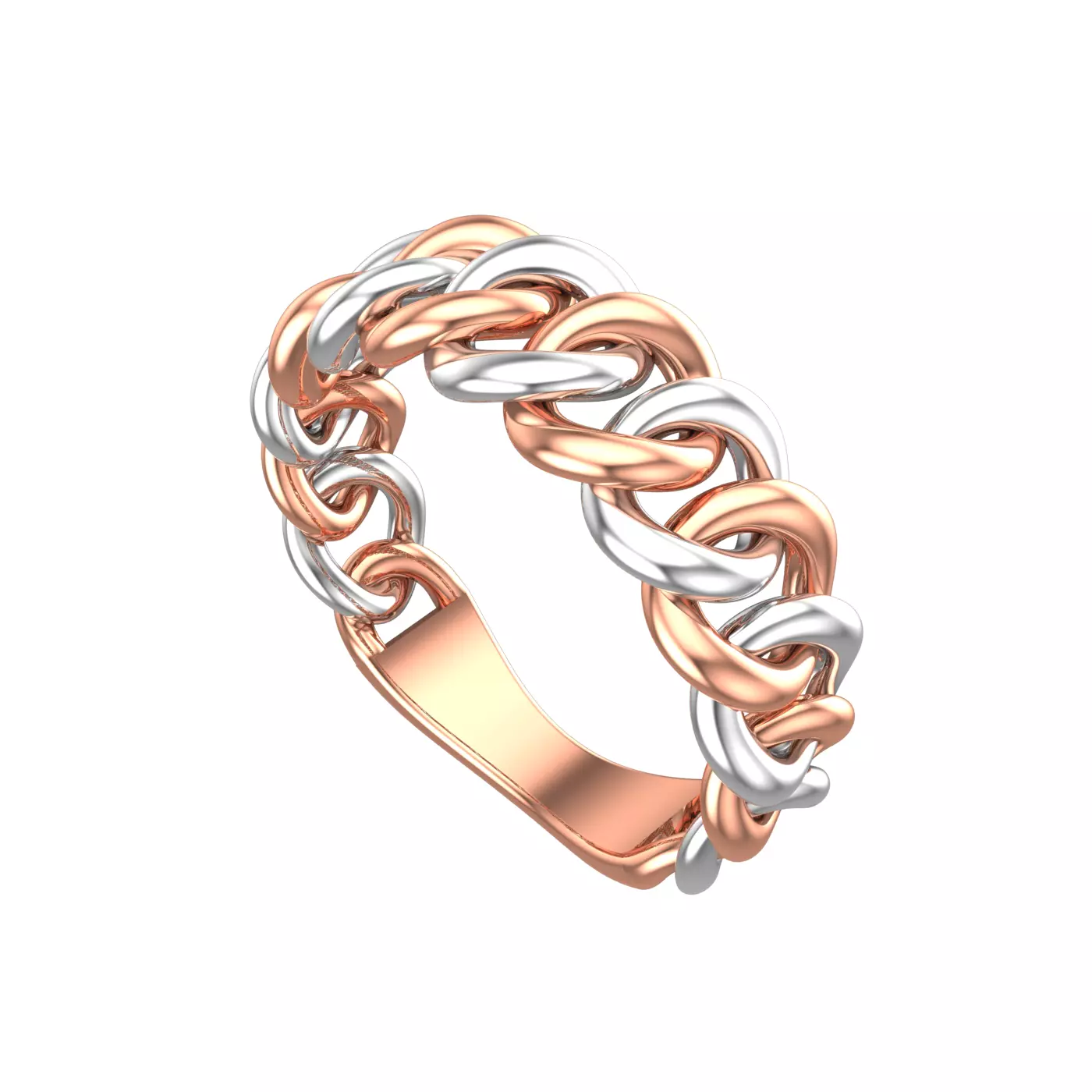 0108 - Cuban Chain Hiphop Ring 3D print model_0