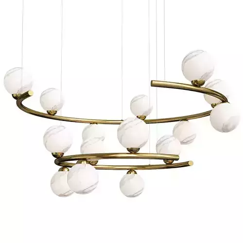 IMERENSE chandelier with balls hanging from it