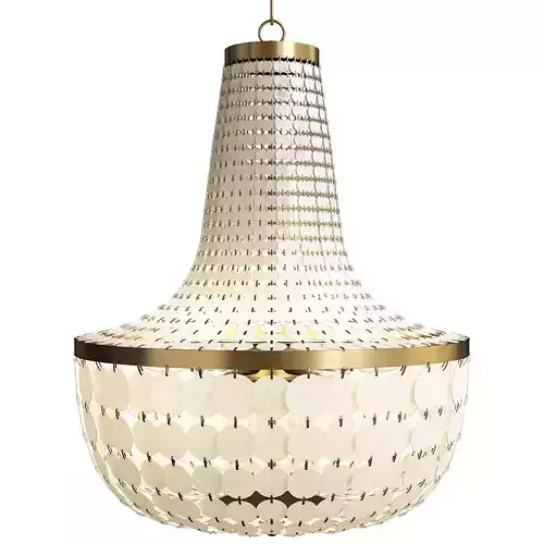  ELEGANT CAPIZ SHELL BASKET CHANDELIER Low-poly 3D model