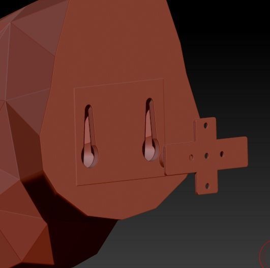Low Poly Rhinoceros Head Mounted Sculpture 3D print model_10