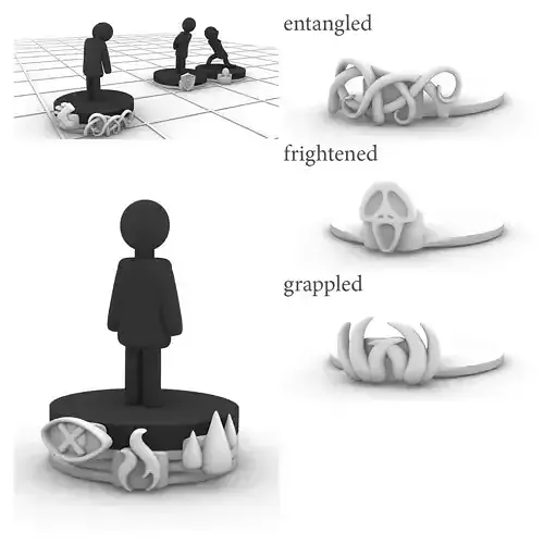 condition marker stacking plates entangled frightened grappled 3D print model