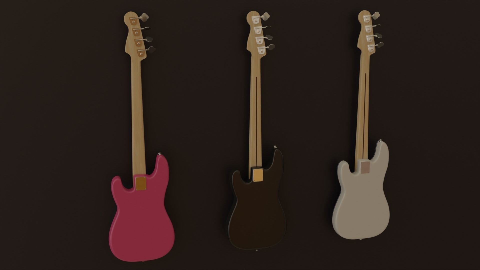 Bass Guitar - Fender Precision Bass 3D model_2