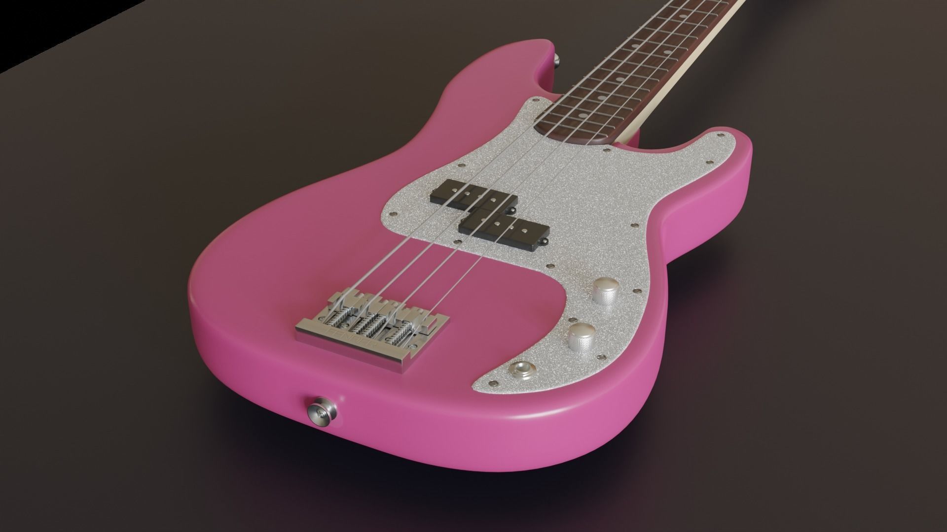 Bass Guitar - Fender Precision Bass 3D model_3